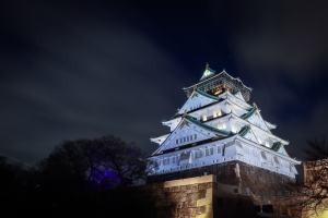 오사카성의 야경