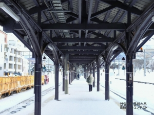 눈 쌓인 오타루 역